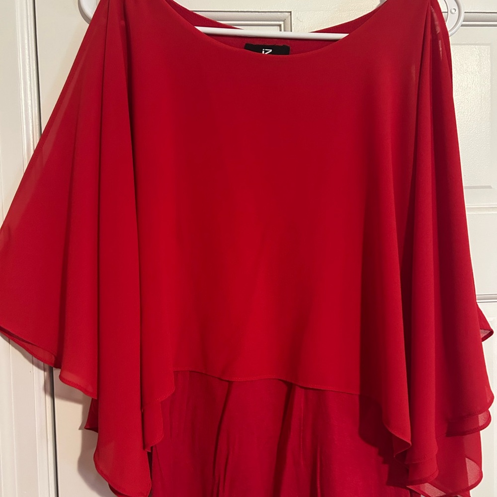 IZ Byer Bold Red Blouse